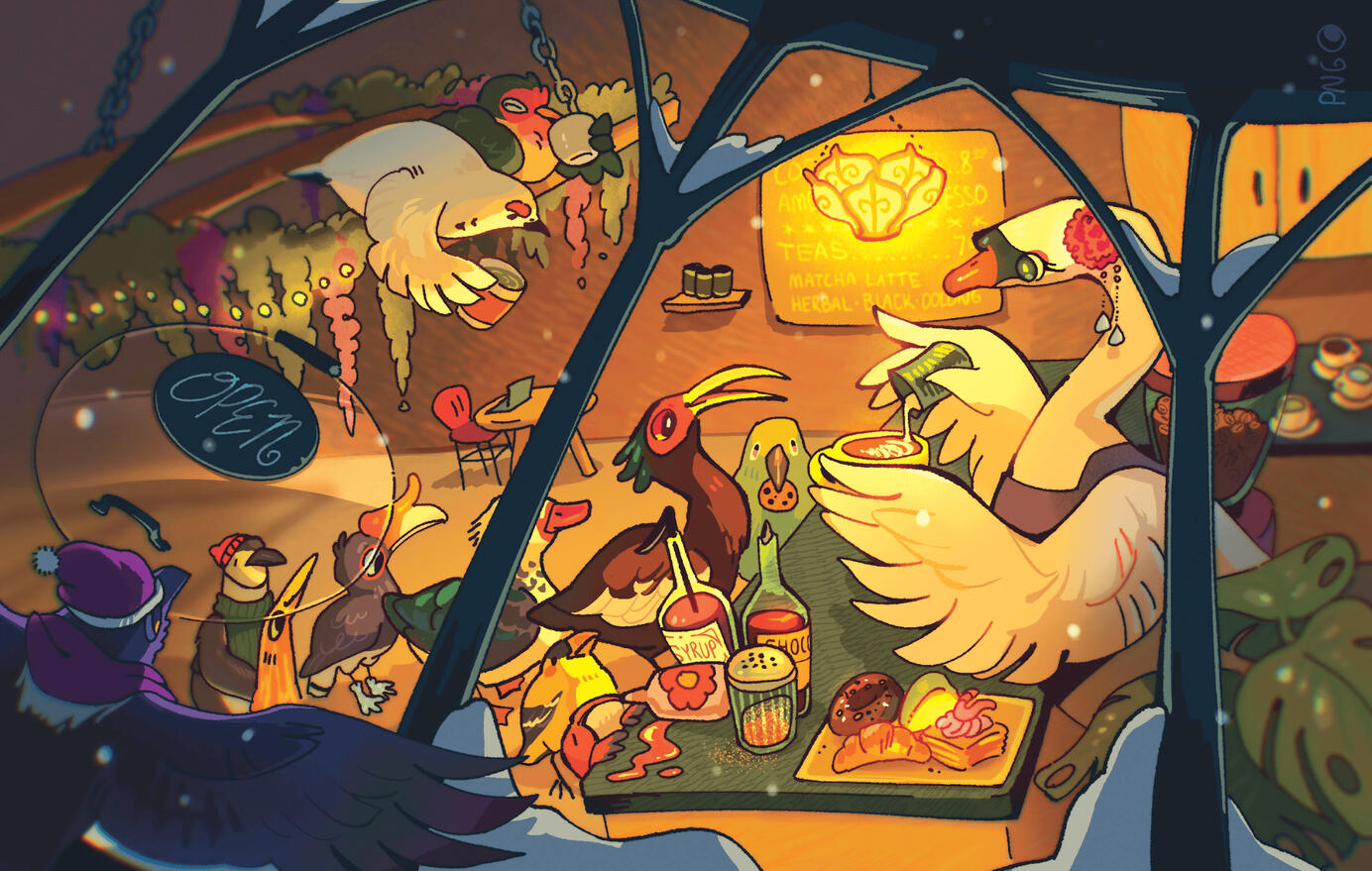 Cafe birds